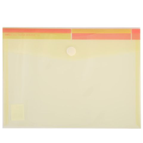 Túi Hồ Sơ A4 Deli E5504 - Chống Thấm Nước, Bảo Vệ Tài Liệu, Chất Liệu PP Mịn, Nút Bấm Cao Cấp, Đa Dạng Màu Sắc