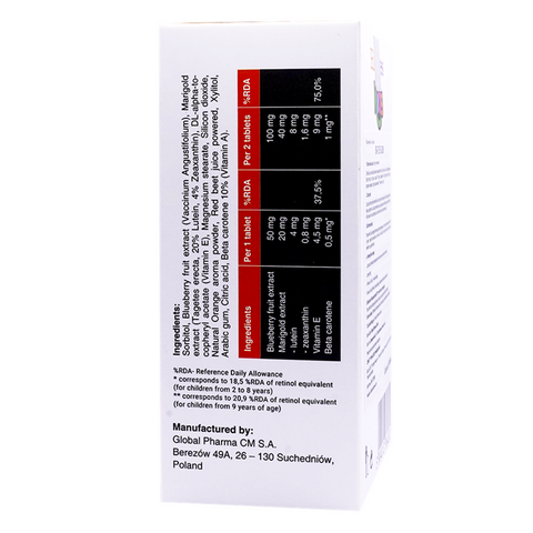 Viên nhai bổ mắt Hi-Eyes Kids - Vitamin bổ sung cho trẻ giúp sáng mắt, giảm mỏi và bảo vệ mắt khỏi ánh sáng xanh, dễ sử dụng, vị trái cây ngon.