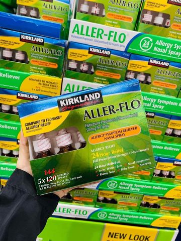 Xịt Mũi Kirkland Aller-Flo Chính Hãng 18.2ml - Giảm Viêm Xoang, Dị Ứng, Thoải Mái Giấc Ngủ Cho Người Lớn Và Trẻ Em Trên 4 Tuổi
