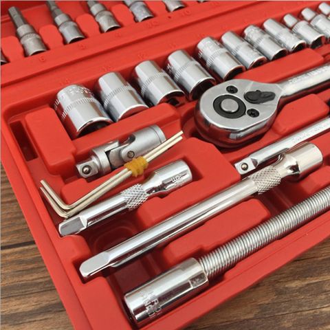 Bộ Dụng Cụ Mở Bu Lông Ốc Vít Đa Năng 46 Chi Tiết Thép Không Gỉ - Sửa Chữa Xe Máy, Ô Tô và Trang Trí Nhà Cực Tiện Lợi