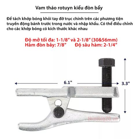 Bộ Dụng Cụ Vam Cảo Rotuyn 5 Chi Tiết - Công Cụ Bảo Dưỡng Sửa Chữa Hệ Thống Lái Chuyên Nghiệp, Chất Lượng Cao