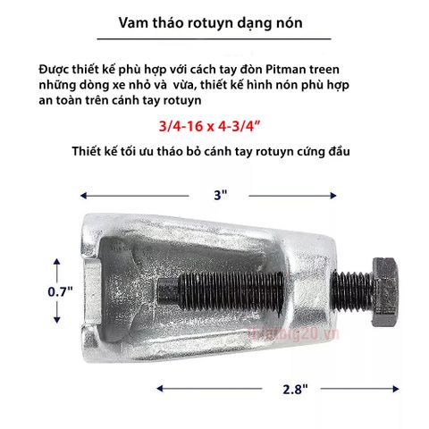 Bộ Dụng Cụ Vam Cảo Rotuyn 5 Chi Tiết - Công Cụ Bảo Dưỡng Sửa Chữa Hệ Thống Lái Chuyên Nghiệp, Chất Lượng Cao