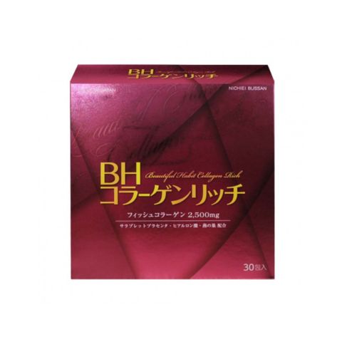 Bột Uống Collagen Nichiei Bussan Beautiful Habit Rich - 2500mg Collagen Peptide Hỗ Trợ Đàn Hồi Da, Tăng Cường Sức Khỏe Làn Da, Hộp 30 Gói