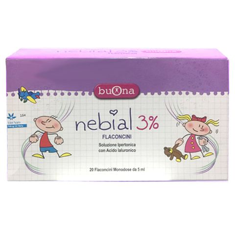 Dung dịch nhỏ mũi Buona Nebial 3% Flaconcini cho trẻ sơ sinh