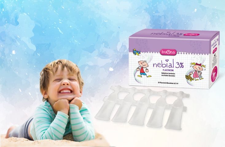 Dung dịch nhỏ mũi Buona Nebial 3% Flaconcini cho trẻ sơ sinh