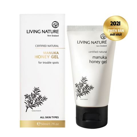 Gel Trị Mụn Living Nature Manuka Honey 10ml - Hỗ Trợ Giảm Mụn Viêm, Mụn Trứng Cá, Làm Dịu Da & Làm Lành Vết Thương