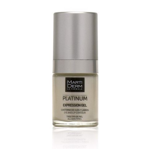 Gel giảm nếp nhăn mắt và môi MartiDerm Platinum Expression Gel 15ml - Ngăn ngừa lão hóa, làm căng da, tăng cường collagen, phù hợp mọi loại da