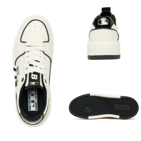 Giày Sneaker MLB Chunky Liner Yankees Off White Unisex - Giày Thể Thao Cổ Cao Thời Trang Hàn Quốc 3ASXCA12N-50WHS