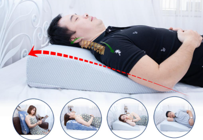 Gối Chống Trào Ngược Người Lớn Yorokobi - Thiết Kế Chống Trượt, Chất Liệu PU Foam, Hỗ Trợ Cột Sống, Sự Lựa Chọn Tuyệt Vời Cho Giấc Ngủ Thoải Mái