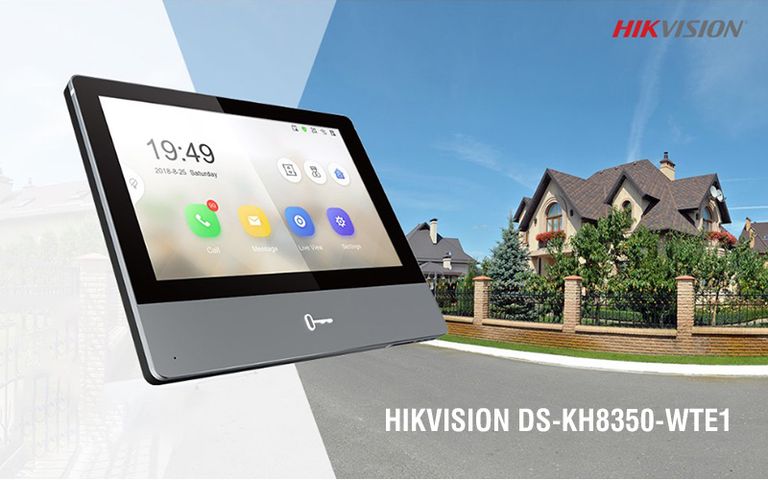 Màn Hình Chuông Cửa Hikvision DS-KH8350-WTE1 Cảm Ứng 7 Inch - Thiết Bị Nhà Thông Minh Tích Hợp Mic, Loa Ngoài, Đàm Thoại HD