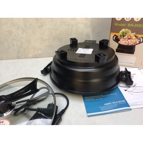 Nồi Lẩu Điện Đa Năng Bennix BN-05EGP - 5L Lẩu, Nướng, Chiên, Xào, Hấp, Thiết Kế Sang Trọng, Dễ Dàng Sử Dụng