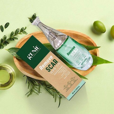 Serum Genie Remove Scar 60ml - Kem Trị Rạn Da Với Công Nghệ MLE và Ceramide Cho Da Mềm Mịn, Giảm Ngứa Ngáy Khi Mang Thai