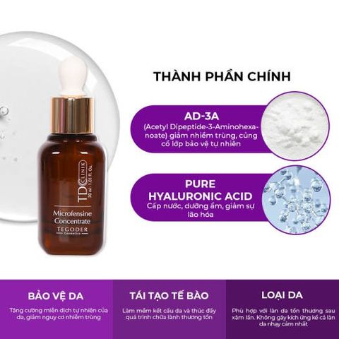 Tinh Chất Đề Kháng B-defensine Tegoder Microfensine Concentrate 30ml - Dưỡng Da Chuyên Sâu Tăng Cường Hệ Miễn Dịch Tự Nhiên