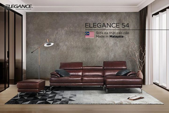Sofa Gốc Da Elegance 54 - Thiết Kế Hiện Đại Sang Trọng với Da Bò Cao Cấp và Tính Năng Đa Dạng cho Phòng Khách Thoải Mái
