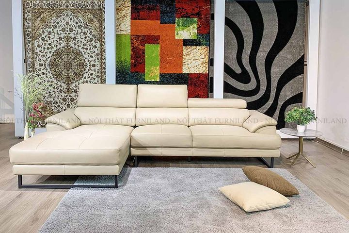 Sofa góc Elegance 54 - Sofa da thật hiện đại, phong cách Ý sang trọng, bền bỉ - Nội thất cao cấp Malaysia