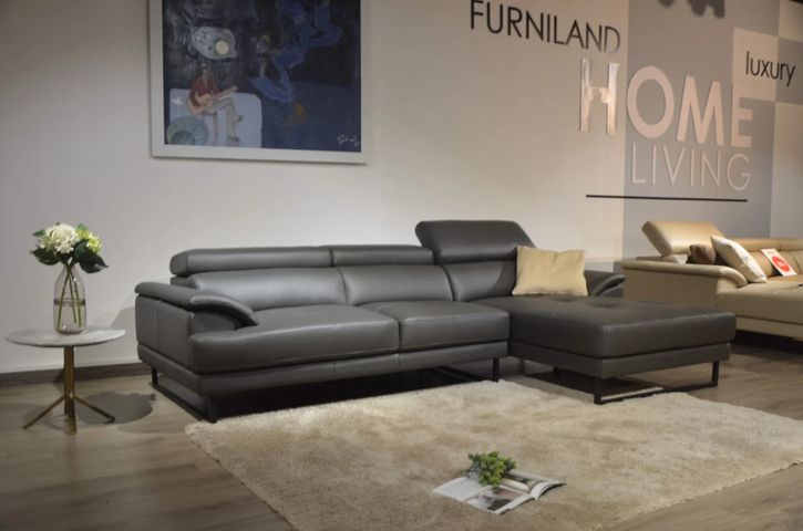 Sofa góc Elegance 54 - Sofa da thật hiện đại, phong cách Ý sang trọng, bền bỉ - Nội thất cao cấp Malaysia
