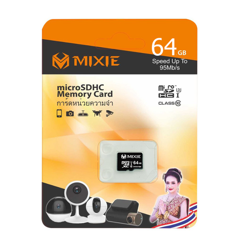 Thẻ Nhớ Mixie 64GB Micro TF 95MB/s - Tốc Độ Cao U3, Tương Thích Tất Cả Thiết Bị Ghi Hình 4K, 2K, Bảo Hành Chất Lượng