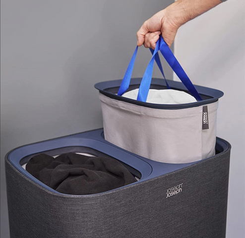 Thùng Đựng Đồ Giặt Joseph Joseph Tota 50004 - Vải Cao Cấp, Thiết Kế 2 Ngăn Tiện Dụng 60L/90L Cho Gia Đình Thêm Ngăn Nắp