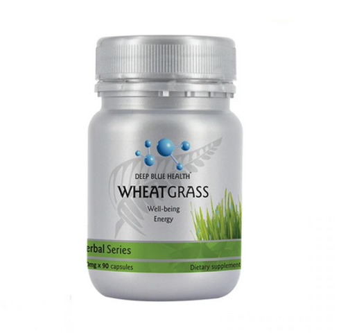 Viên Uống Bổ Sung Chất Xơ Wheat Grass Deep Blue Health 90 Viên - Hỗ Trợ Tiêu Hóa, Tăng Cường Miễn Dịch Từ Cỏ Lúa Mì