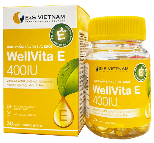 Viên uống WellVita E 400IU hỗ trợ cải thiện nội tiết