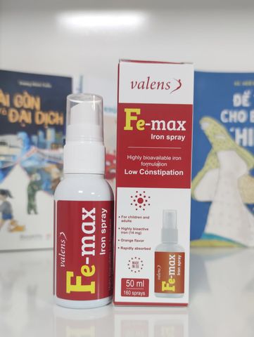 Xịt FE-MAX Oral Spray Hỗ Trợ Bổ Sung Sắt Hữu Cơ - Dạng Xịt Tiện Lợi, Hấp Thụ Nhanh Cho Người Lớn & Trẻ Em Trên 1 Tuổi