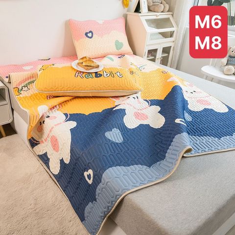 Chiếu điều hòa cao su non Tencel Latex 2D - Mẫu 2022 - Chất liệu mềm mại, thoáng mát, kháng khuẩn, kèm 2 vỏ gối và túi đựng tiện lợi.