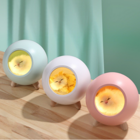 Đèn Ngủ Tổ Ấm Mèo Con Dễ Thương - Đèn LED Tích Hợp Loa Bluetooth, Sạc USB - Trang Trí Phòng Ngủ, Quà Tặng Thú Vị