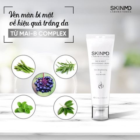 Kem Dưỡng Trắng Da Mặt SkinMD Day & Night Brightening Cream - Kết Quả Trong 4 Tuần, Làm Mờ Đốm Nâu, Tăng Đàn Hồi Da