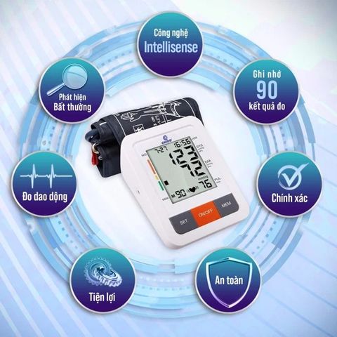 Máy Đo Huyết Áp Bắp Tay CHIDO PG-800B31 - Công Nghệ INTELLISENSE Nhật Bản, Lưu Trữ 99 Kết Quả, Đo Nhanh Chóng và Chính Xác.