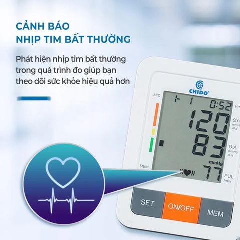 Máy Đo Huyết Áp Bắp Tay CHIDO PG-800B31 - Công Nghệ INTELLISENSE Nhật Bản, Lưu Trữ 99 Kết Quả, Đo Nhanh Chóng và Chính Xác.