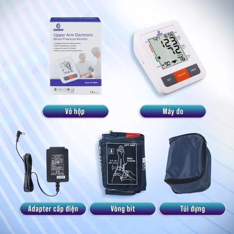 Máy Đo Huyết Áp Bắp Tay CHIDO PG-800B31 - Công Nghệ INTELLISENSE Nhật Bản, Lưu Trữ 99 Kết Quả, Đo Nhanh Chóng và Chính Xác.