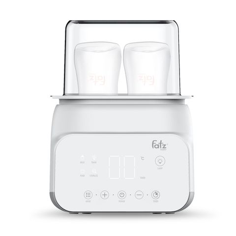 Máy Hâm Sữa Tiệt Trùng Điện Tử 4 Chức Năng Duy Nhất Duo 4 Fatzbaby FB3095MX - Hâm Sữa, Rã Đông, Tiệt Trùng 2 Bình 500W