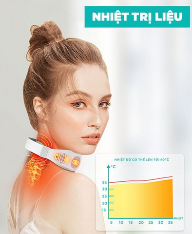 Máy massage cổ Kingtech ST-304 EMS không dây 15 mức độ - Giảm đau mỏi, thiết kế tiện lợi, sạc nhanh 1200mAh