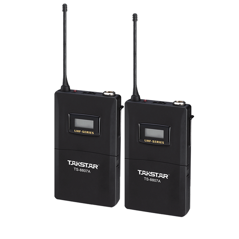 Bộ Micro Cài Áo Không Dây Takstar TS 8807PP - Micro UHF 2 Kênh Để Biểu Diễn & Hội Nghị, Khoảng Cách 50m, Âm Thanh Chất Lượng Cao
