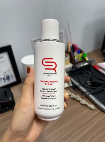 Serum phục hồi da chống lão hóa Physiodermie Chrono Repair Flash 200ml - Dưỡng ẩm sâu và tái tạo da sau laser, lăn kim