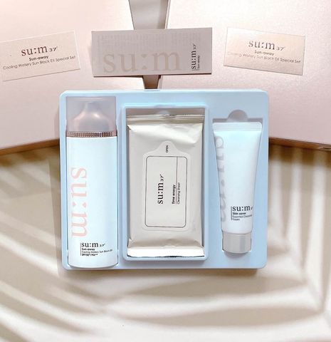 Set Kem Chống Nắng Su:m 37 Sun Away Cooling Watery SPF50++ - Dưỡng ẩm và Chống nắng cho mọi loại da, Phù hợp với da nhạy cảm