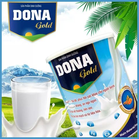 Sữa Dinh Dưỡng Dona Gold 900g - Bổ Sung Vitamin & Khoáng Chất Cho Người Già, Người Ốm, Phụ Nữ Mang Thai, Dễ Uống, Hỗ Trợ Tăng Cường Sức Khỏe