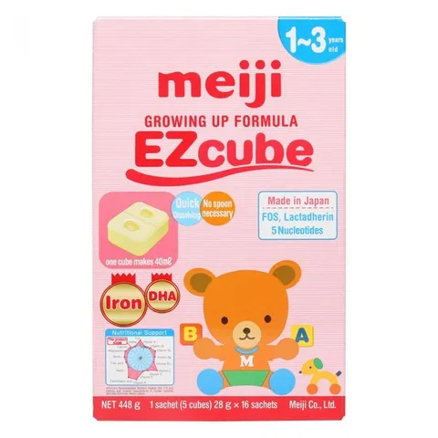 Sữa Meiji Growing Up Formula EZcube cho bé từ 1- 3 tuổi dạng thanh