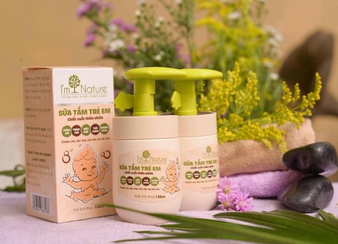 Sữa Tắm Trẻ Em I'm Nature 120ml - Hỗ Trợ Ngừa Rôm Sảy, Làm Mát Da, An Toàn Cho Bé, Với Tinh Dầu Thiên Nhiên