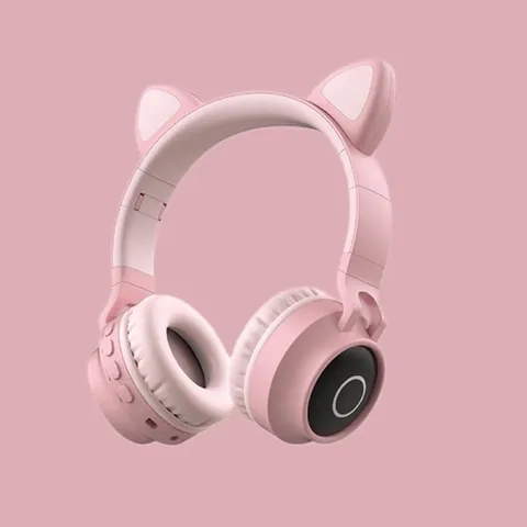 Tai Nghe Chụp Tai Gấp Gọn Hình Mèo Có Đèn LED Năng Động - Phụ Kiện Thời Trang Chất Lượng Cao Cho Nữ Streamer