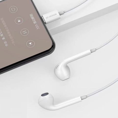 Tai nghe Bluetooth SD Design H8 - Dây nhét tai êm ái, âm thanh sống động và bass mạnh mẽ, kết nối lightning cho iPhone