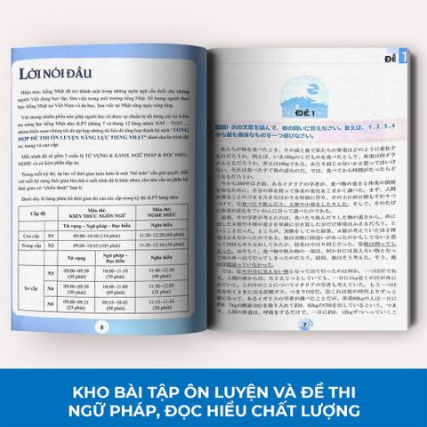 Tổng Hợp Đề Thi Ôn Luyện Năng Lực Tiếng Nhật N2-N3 - Ngữ Pháp & Đọc Hiểu - Sách Ôn Thi JLPT Chất Lượng Cao