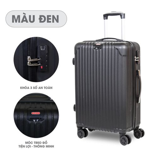 Vali kéo du lịch Bamozo 8801 bền chắc, nhựa ABS nhẹ, chống trầy xước - Lựa chọn hoàn hảo cho chuyến du lịch tiện lợi