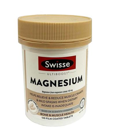 Viên uống bổ sung Magie Swisse Magnesium 150mg - Hỗ trợ xương khớp và cơ bắp - Chất lượng từ Úc