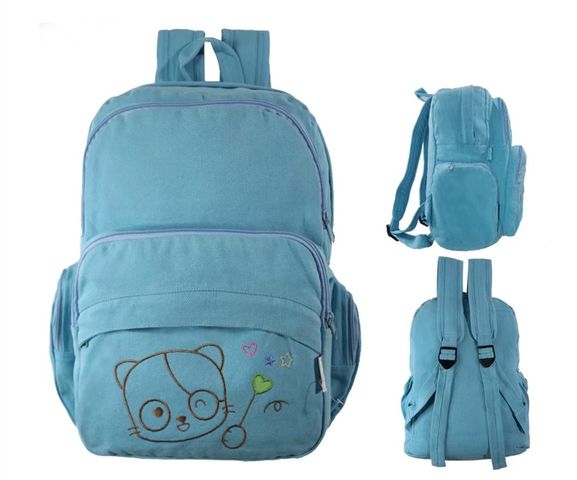Balo Học Sinh Thú Cưng Petshop BG-788 - Balo Vải Mộc Mềm Mịn Cho Bé - Chất Liệu Tự Nhiên, Thiết Kế Thoải Mái