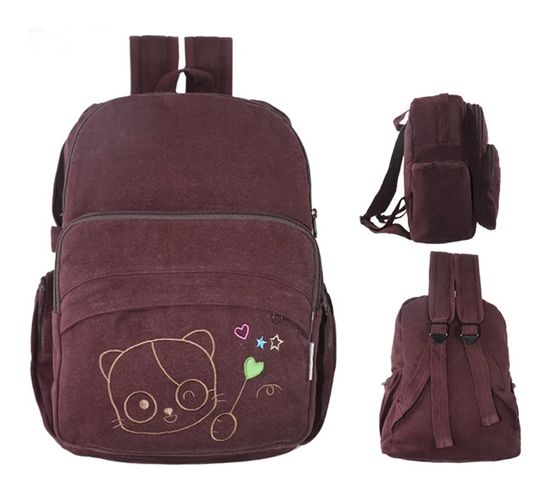 Balo Học Sinh Thú Cưng Petshop BG-788 - Balo Vải Mộc Mềm Mịn Cho Bé - Chất Liệu Tự Nhiên, Thiết Kế Thoải Mái
