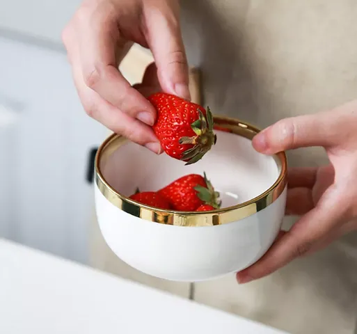 Bát Sứ Hàn Quốc Nhỏ Cao Cấp - Bát Ăn Chất Liệu Sứ Sương, Thiết Kế Sang Trọng, Giữ Nhiệt Tốt, Quà Tặng Thích Hợp