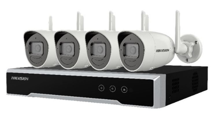 Bộ Kit Camera IP Wifi 2MP Hikvision NK42W0H - 4 Camera Hình Trụ + Đầu Ghi NVR 4 Kênh, Kết Nối Dễ Dàng, Tầm Nhìn Ban Đêm 30m