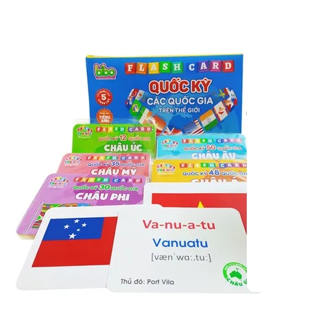 Bộ thẻ học thông minh Flash Card Quốc Kỳ 175 quốc gia