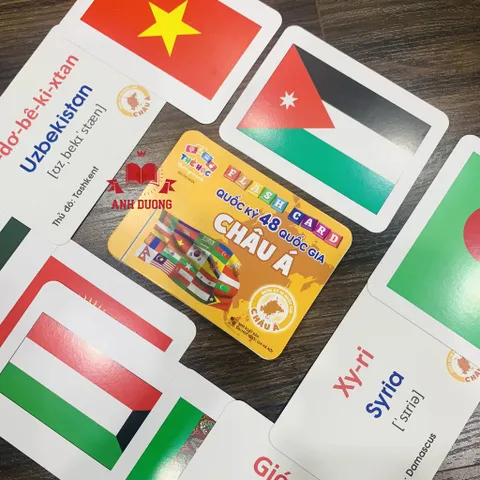 Bộ Thẻ Học Thông Minh Flash Card Quốc Kỳ 175 Quốc Gia - Phát Triển Tư Duy Cho Trẻ Em 2-6 Tuổi, Hình Ảnh Rõ Nét, Màu Sắc Sinh Động